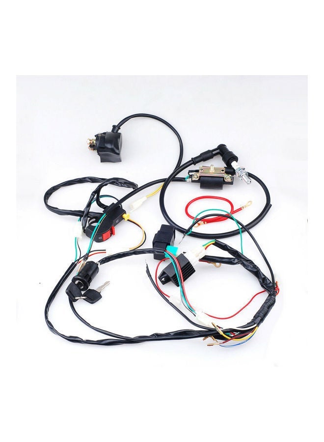 NIBEMINENT For 50 70 90 110CC ATV Quad Gokart Full Electrics Wire Harness Coil CDI Wiring Set - Image 2