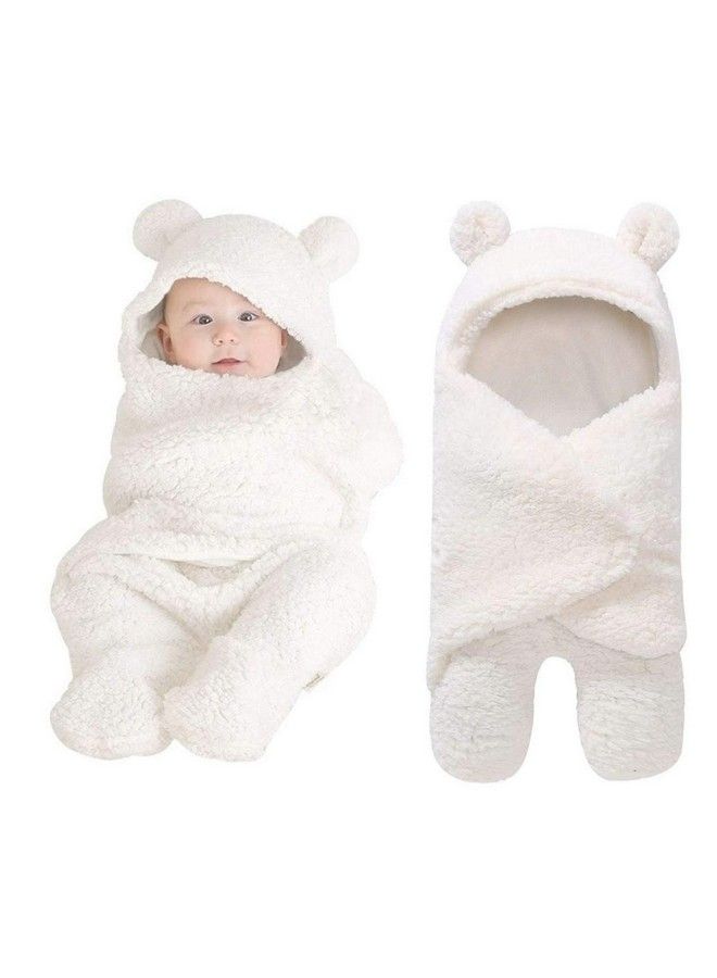 Brandonn 3 In 1 Fleece Baby Blanket Safety Sleeping Bag White - Image 5