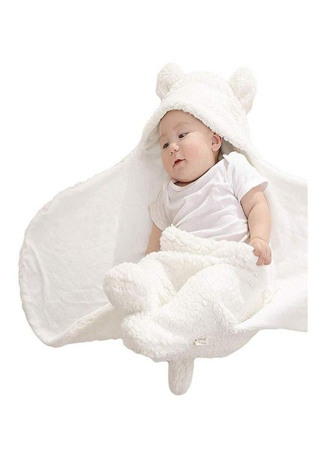Brandonn 3 In 1 Fleece Baby Blanket Safety Sleeping Bag White - Image 2