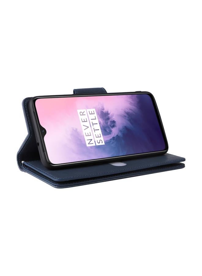 اس-توب جراب هاتف OnePlus 7 Rivet Buckle 9 Cards ثلاثي الطي من الجلد - Image 5