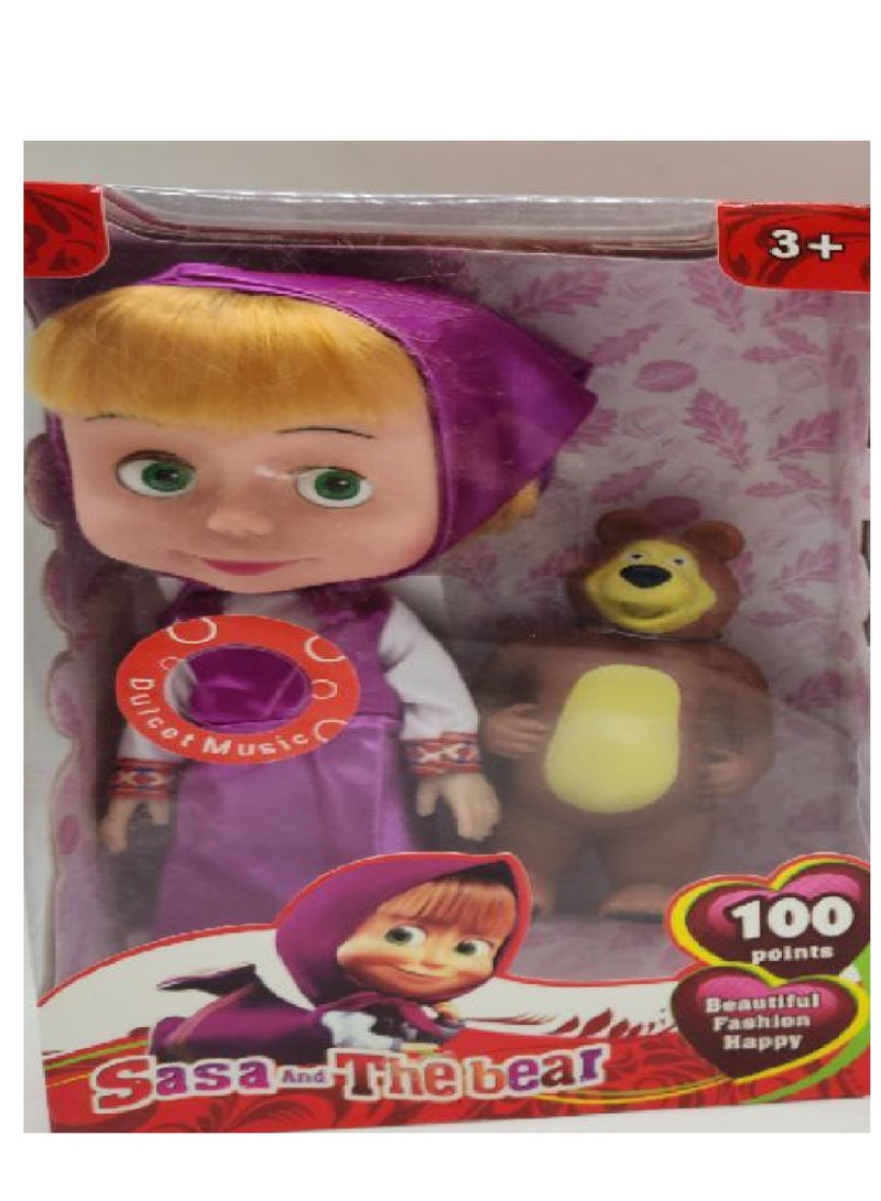 دمية ماشا مع الدب - ماشا والدب لعبة البنات المحببة - Image 3