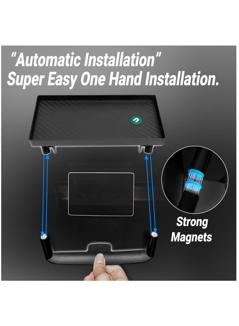 SYOSI Center Console Organizer for Tesla Model 3/Y, Tray Magnetic Behind Screen Storage Tray Dashboard Organizer Tissue Holder Compatible with Tesla Model 3 Model Y, Accessories for Tesla - Image 3