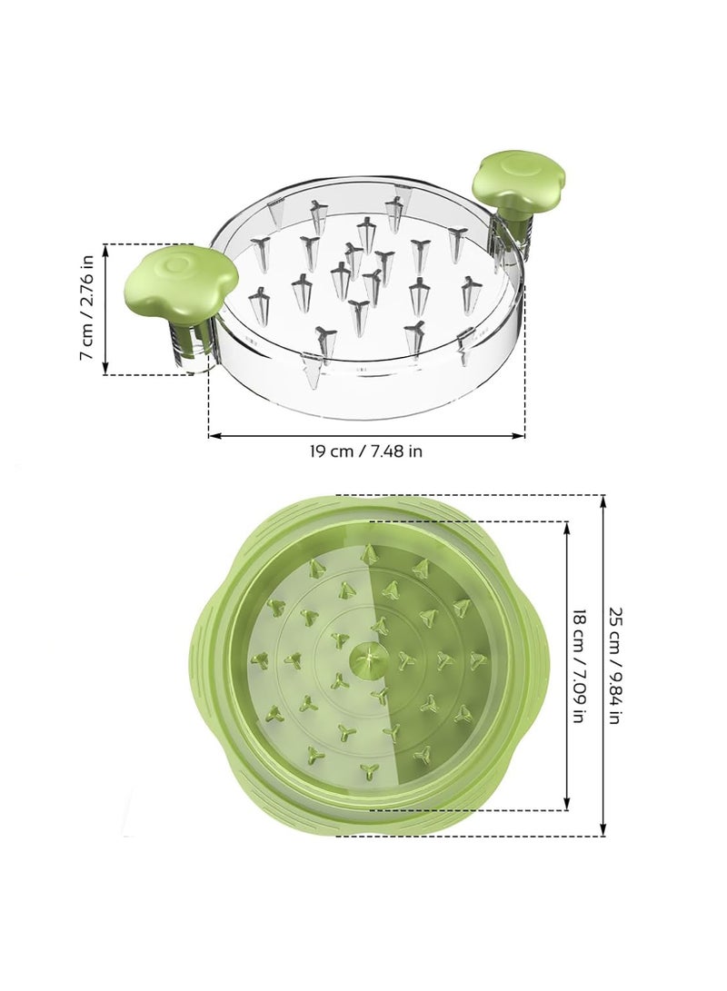 Chicken Shredder,Large Chicken Breast Shredder Tool Twist with Brush&Fork, Visible Meat Shredder Machine, Anti-Slip Strip, Ergonomic Handle, BPA Free, Pork Beef ChickenMatcha Green) - Image 2