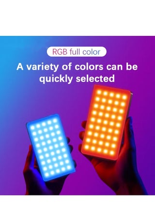 إضاءة الفيديو W140 RGB، لوحة إضاءة كاميرا LED  محمولة 0-360 لون كامل، CRI95+ 2500K-9000K  قابلة للتعتيم 20 تأثير إضاءة، إضاءة LED  قابلة لإعادة الشحن 3200 مللي أمبير في الساعة للتصوير  الفوتوغرافي ومؤتمرات الفيديو وTikTok - view 3