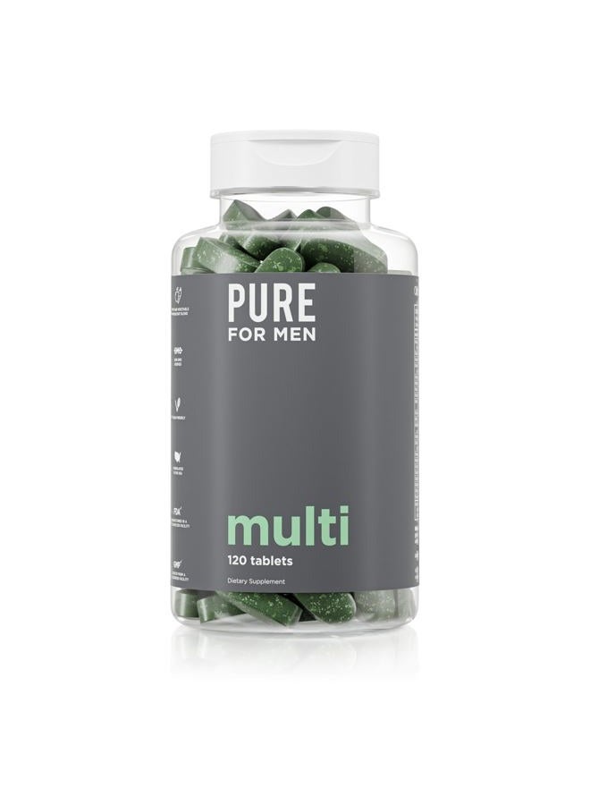 PURE FOR MEN فيتامينات متعددة للبقاء جاهزًا | مجموعة البقاء جاهزًا من 'س (120 كبسولة) - Image 1