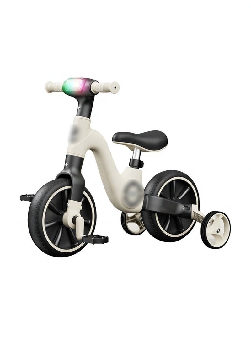 ما بيبي دراجة ثلاثية العجلات للأطفال 2 في 1 مزودة بأضواء وموسيقى، مناسبة للأولاد والبنات من عمر 1 إلى 6 سنوات، سكوتر للأطفال/سيارة توازن، دراجة بدون دواسات، متعددة الوظائف، دراجة توازن يدوية ثلاثية العجلات - Image 1