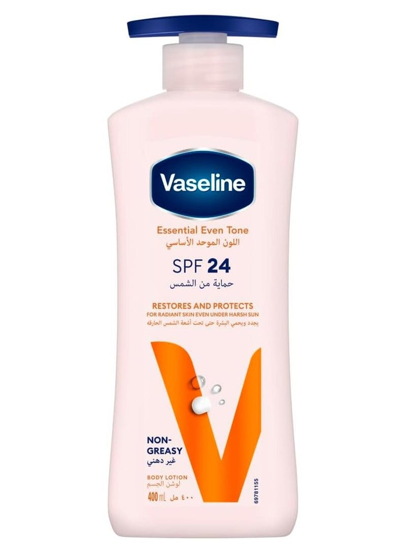 Vaseline essential even tone Body Lotion with SPF 24, 400ml