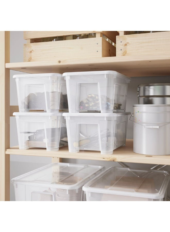 Storage Box with lid, transparent, 28x20x14 - Image 4