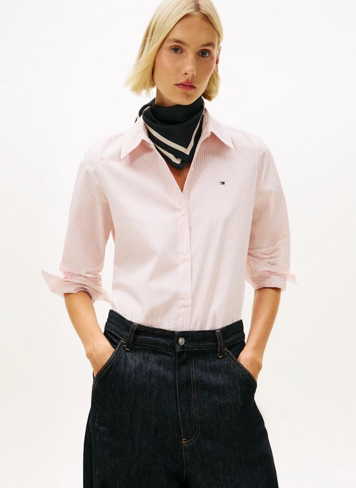 TOMMY HILFIGER Logo Long Sleeve Regular Fit Shirt - Image 1