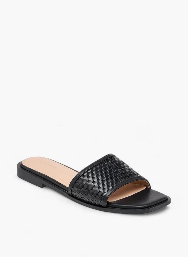 Flora Bella By Shoexpress Women Textured Slip-On Flat Sandals