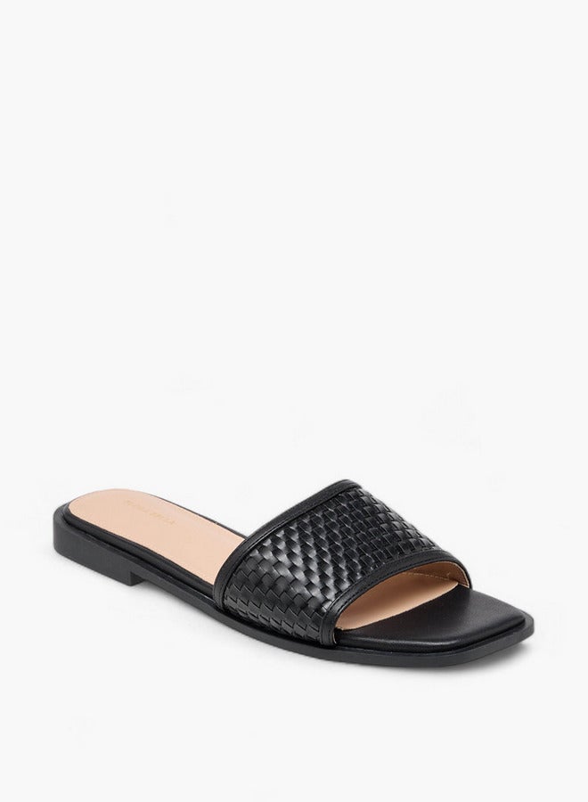 Flora Bella By Shoexpress Women Textured Slip-On Flat Sandals  - Image 2