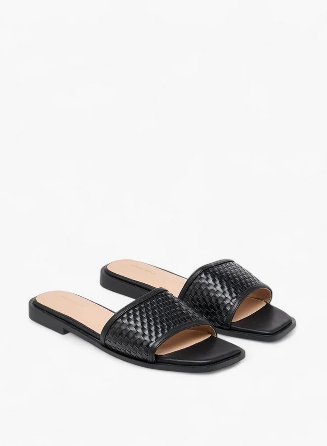 Flora Bella By Shoexpress Women Textured Slip-On Flat Sandals