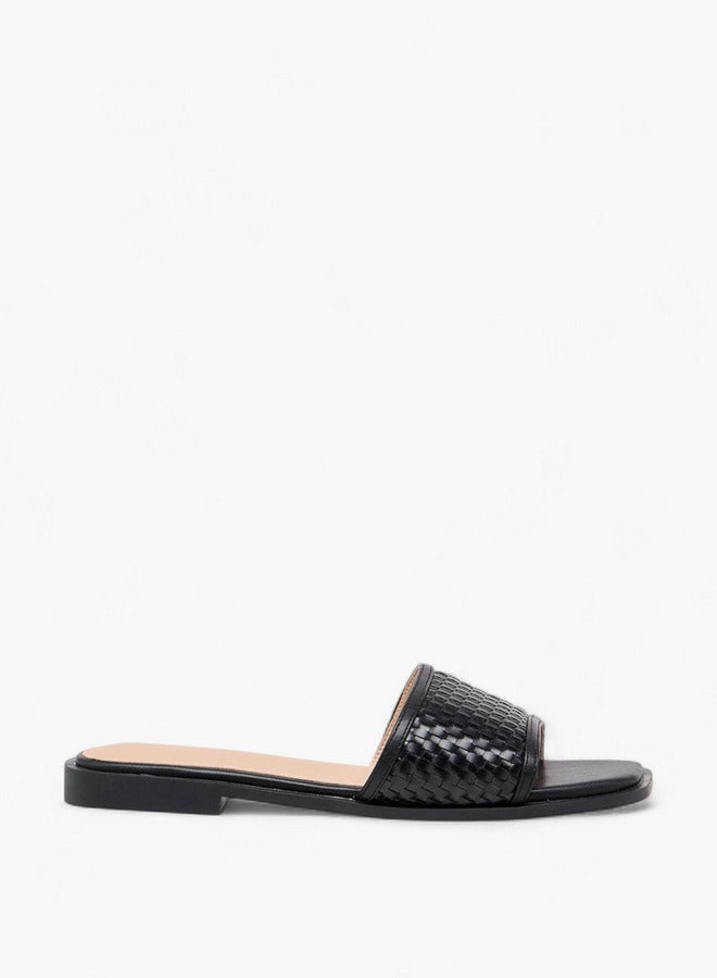 Flora Bella By Shoexpress Women Textured Slip-On Flat Sandals  - Image 3