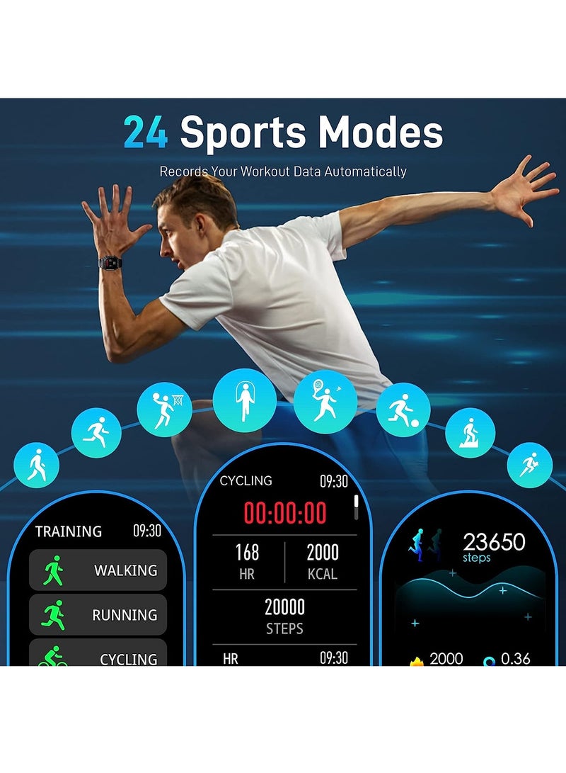 RollsTimi  Men's Smart Watch,1.85" HD Outdoor Fitness Tracker Sports Watch With Heart Rate Sleep Monitor For iPhone Android - Image 4