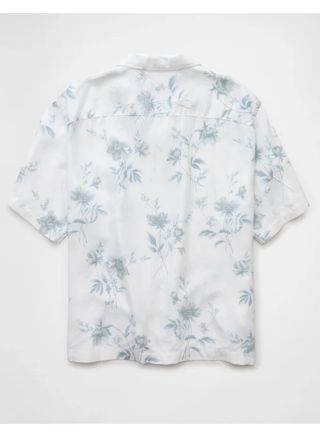 American Eagle AE Poolside Floral Button-Up Shirt