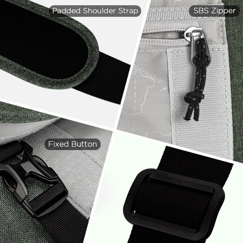 OIWAS Messenger Bag for Men, 15.6 Inch Laptop Crossbody Bags Women Casual Satchel Shoulder Bag College Travel Office Briefcase (15.6 Inch, Dark Green) - Image 4
