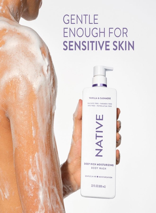 Native Moisturizing Body Wash, Clean & Gentle 24-Hour Hydration with Shea Butter, for Sensitive and Dry Skin, for Women & Men, Sulfate-free, Paraben-free, Vanilla & Cashmere, 22 fl oz - Image 5