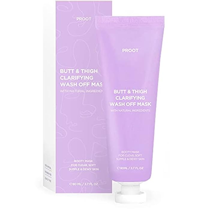 Proot Butt & Thigh Clarifying Wash Off Mask | Butt & Thigh Booty Mask | Lightweight Wash Off Type Butt Mask for Cellulite, Stretch Marks, Skin Detox, Ingrown Hairs | Skin Firming and Clearing Booty Mask Formula for Sensitive and All Skin Type | Formulated with Collagen, Rosemary Extract, Centella Asiatica, and Other Natural Ingredients | 100% Natural, Cruelty-free | 2.7 oz - Image 1