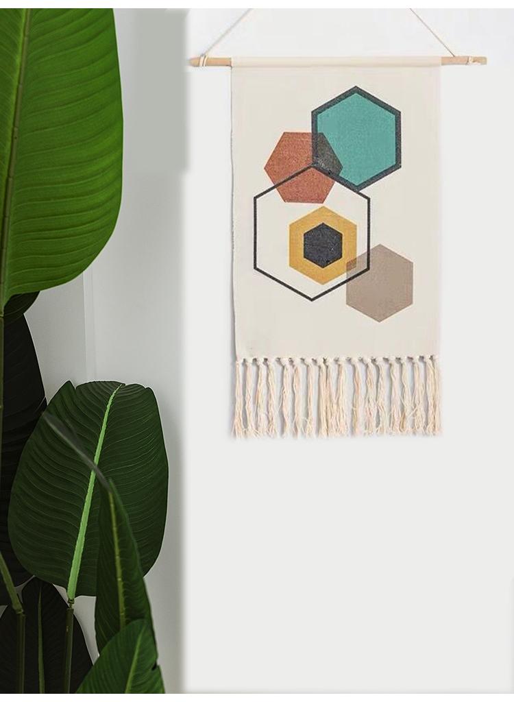 Bluejw تزيين حائط بوهيمي مع زخارف من الخيوط لتزيين غرفة المعيشة وغرفة النوم - Image 1