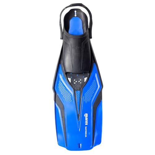 MARES Nateeva Snorkeling Fins Open Heel Swimming Flippers for Adults Juniors Blue SmallMedium - Image 3