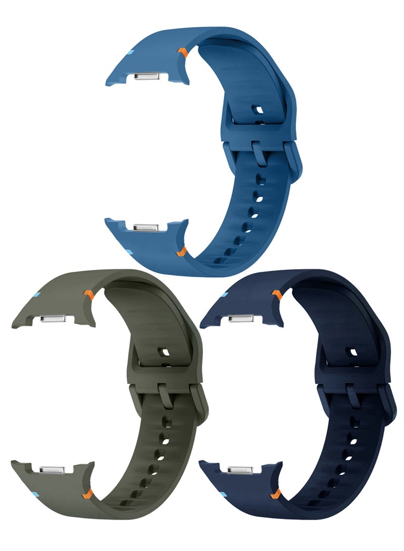 3Packs Sport Band for Galaxy Watch 8 40mm 44mm and Watch 8 Classic 46mm, Silicone Replacement Strap, M/L Size - Image 1