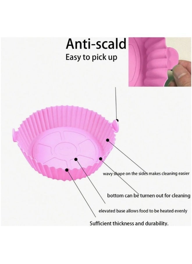 وعاء مقلاة هوائية من السيليكون سلة فرن آمنة للطعام وقابلة لإعادة الاستخدام وعاء ملحقات فرن المقلاة الهوائية، بطانات ورق البرشمان البديلة، مستلزمات المطبخ المنزلية (وردى- 6 قطع) - pzsku/ZAFA516295AC4A8ED1F61Z/45/_/1740216199/bb87919d-1b8f-4488-8cfa-bdfc9f2a6b2c