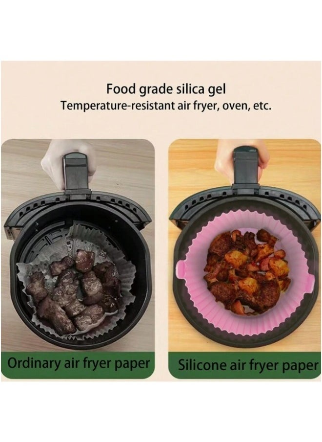 وعاء مقلاة هوائية من السيليكون سلة فرن آمنة للطعام وقابلة لإعادة الاستخدام وعاء ملحقات فرن المقلاة الهوائية، بطانات ورق البرشمان البديلة، مستلزمات المطبخ المنزلية (وردى- 6 قطع) - pzsku/ZAFA516295AC4A8ED1F61Z/45/_/1740216200/681512ab-2b05-4264-857f-cbe71835ac87