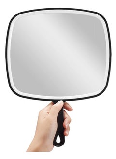 Hand Mirror, Extra Large Black Handheld Mirror With Handle, 12.4" L X 9" W
