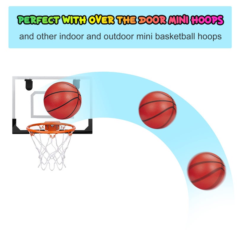 Iyoyo Mini Basketballs, 3 Pack 6" Inch Small Basketball Set with Pump Over The Door Mini Hoop Basketball Replacements Toy Basketball for Toddlers, Kids, Teenagers, for Pool, Indoors, Outdoors - Image 3