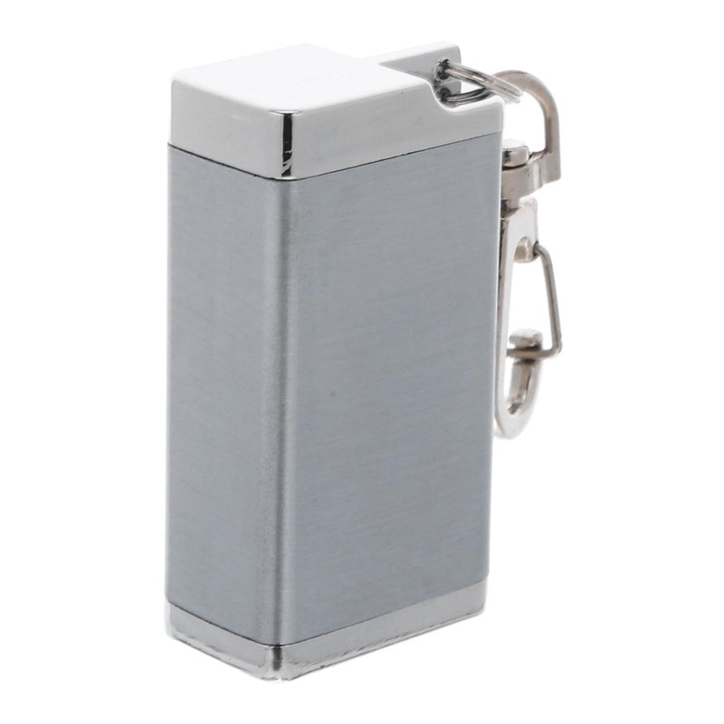 Portable Pocket Ashtray with Lid Windproof Rainproof Compact Keychain Design Silver - Image 2
