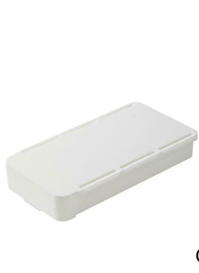Generic - Self-Adhesive Hidden Storage Box Desk Storage Drawer Plastic Table Storage Holder Simple Sundries Cosmetics Stationery Organizer - Image 1