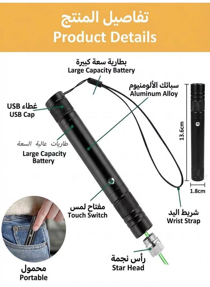 Green High Power Laser Pointer for Outdoor Use Presentation Teaching Pet Training - Image 2