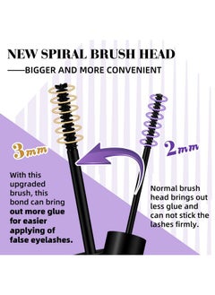 B&qaugen Lash Cluster Glue 10 ML LASH Bond White Long Retention Eyelash Glue for Personal DIY Eyelash Extension Waterproof Lash Bond Glue Mild High Adhesive Lash Glue for Beginners (Black,10ml)  - Image 3