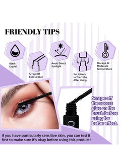 B&qaugen Lash Cluster Glue 10 ML LASH Bond White Long Retention Eyelash Glue for Personal DIY Eyelash Extension Waterproof Lash Bond Glue Mild High Adhesive Lash Glue for Beginners (Black,10ml)  - Image 4