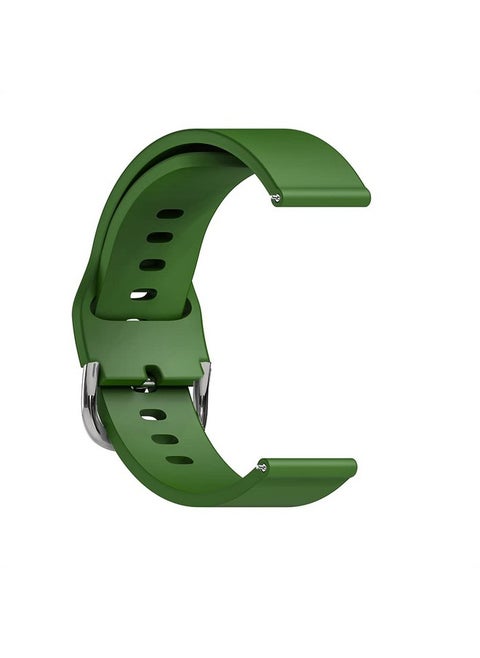 Sounce Silicone 22mm Replacement Watch Strap with Metal Buckle Compatible with Boat Xtend, Boat Xtend Pro, Noise Colorfit Pulse 2 Max, Noise Pulse Go Buzz, Fireboltt Phoenix, Fireboltt Rage, Boat Flash, Noise Colorfit Pulse Grand, Noise Colorfit Ultra Smart Watch & All Watches (Green)