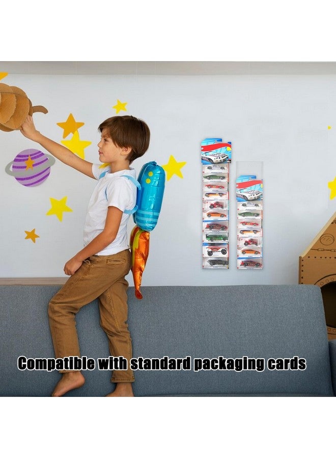 Hlimior 24 Pcs Clear Display Case for Packaged Model Cars,Model Car Display Cases Wall Mount-Holds up to 240 Cars,Toy Car Storage Organizer Compatible with Hot Wheels,Clear Model Car Display Case - Image 4