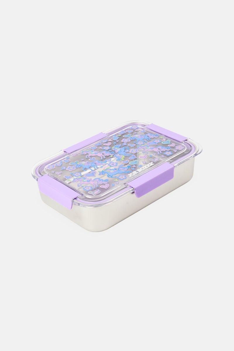 Joe Boxer Kids Graphic Print Lunch Box, LIlac - Image 1