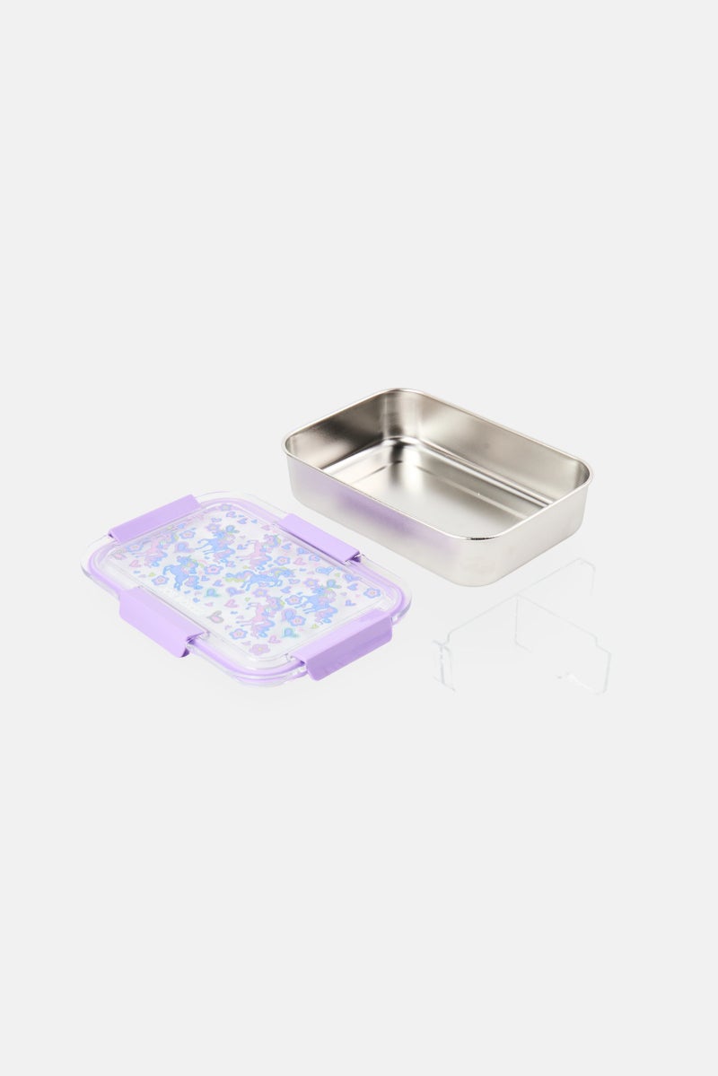 Joe Boxer Kids Graphic Print Lunch Box, LIlac - Image 3