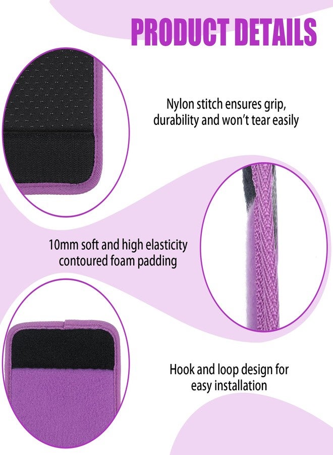 Thrymme 2 Pack Walker Handle Cushions, Non-Slip Polyester Walker Handle Pads for Rolling Walkers & Rollators, Soft Grip Covers (Purple, 9x 5.5 Inches) - Image 3