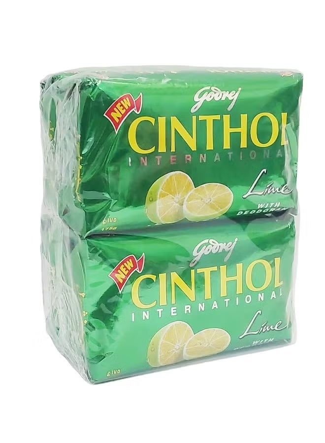 Cinthol Bath Soap Lime With Deodorant Pack of 4