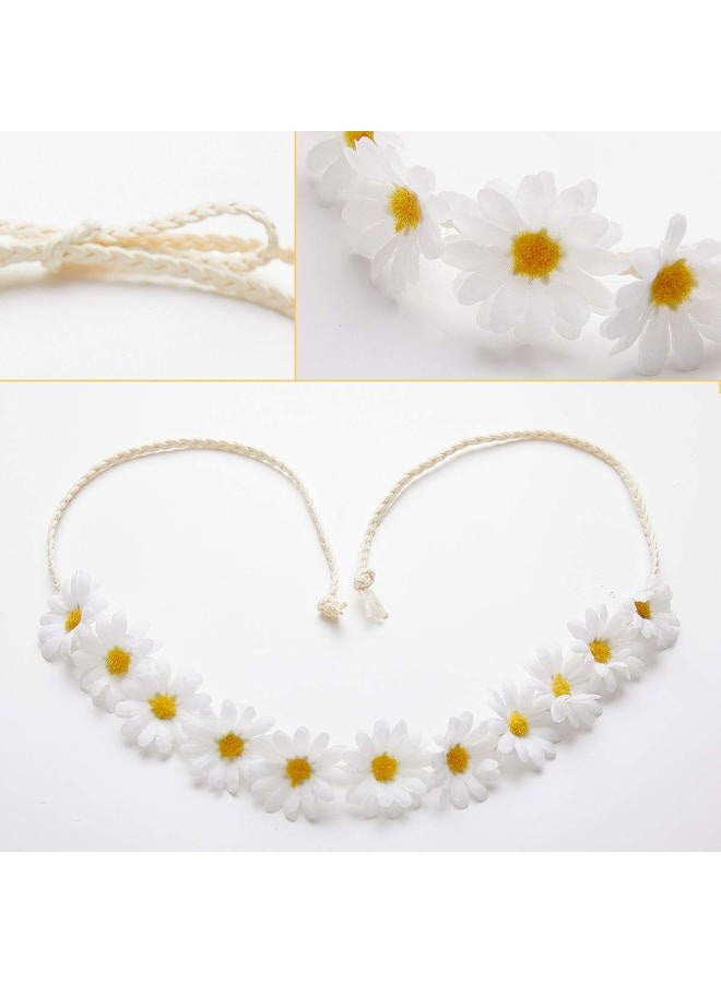 ZYOUNG 2 Pcs Fashion Flower Headband Sunflower Hair Wreath Festival Hair Band Bridal Headpiece - Image 3