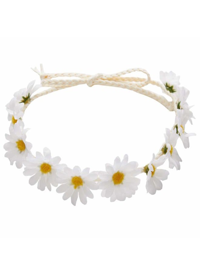 ZYOUNG 2 Pcs Fashion Flower Headband Sunflower Hair Wreath Festival Hair Band Bridal Headpiece - Image 2