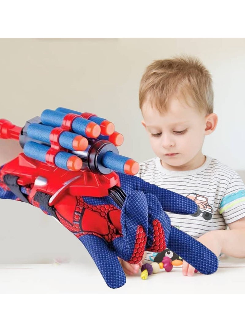 Excefore Launcher Gloves for Spiderman, Super Hero Web Shooter for Kids, Spider Shooter Toy, Spider-Man Launcher Gloves Educational Toys, Spider Launcher Wrist Toys Costume Cosplay Super Hero Toys Gift - Image 1