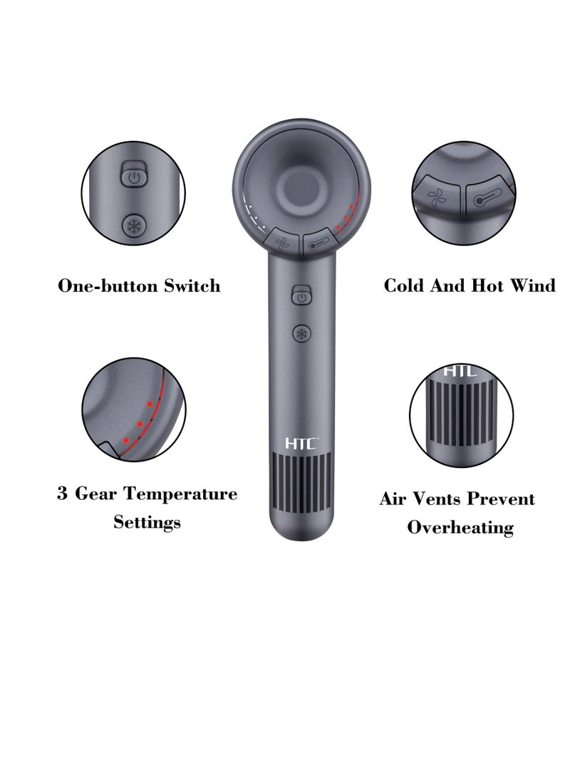 إتش تي سي مجفف شعر HTC بدون فرش مع محرك عالي السرعة للاستخدام المهني والشخصي - Image 1