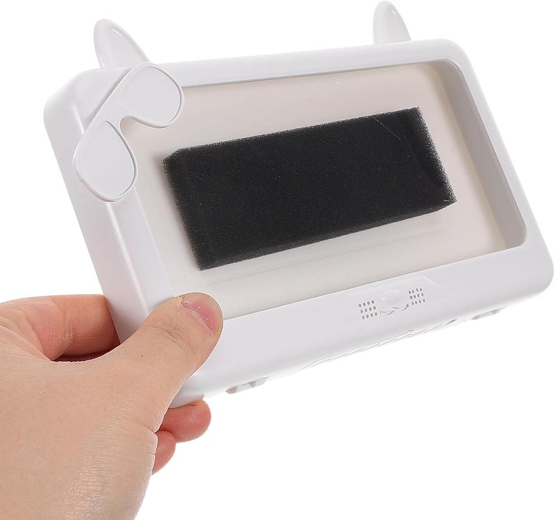 Waterproof Bathroom Phone Holder with 360° Rotating Wall Mount, Sensitive Touchscreen Shower Phone Case Stand for Hands-Free Video and Music, White Cartoon Design - Image 4
