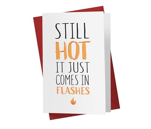 Karto Funny Birthday Card for Women - Large 5.5x8.5 inch Happy Birthday Cards for Mom Sister Wife Friend - 50th 60th 70th 80th - Hot Flashes - Image 1