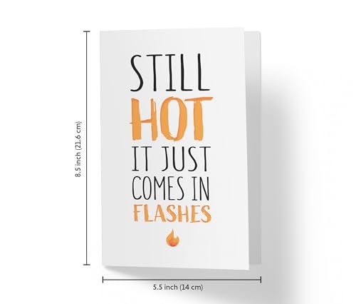 Karto Funny Birthday Card for Women - Large 5.5x8.5 inch Happy Birthday Cards for Mom Sister Wife Friend - 50th 60th 70th 80th - Hot Flashes - Image 4