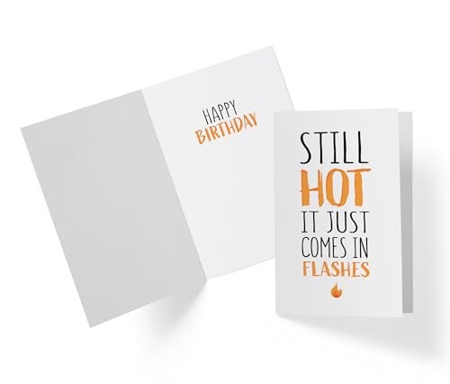 Karto Funny Birthday Card for Women - Large 5.5x8.5 inch Happy Birthday Cards for Mom Sister Wife Friend - 50th 60th 70th 80th - Hot Flashes - Image 3