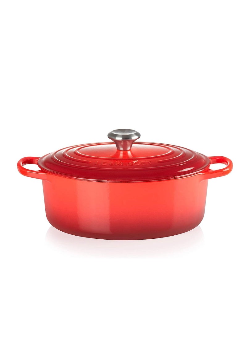 Le Creuset - Le Creuset Signature Cerise Cast Iron 25cm Oval Casserole - Image 1