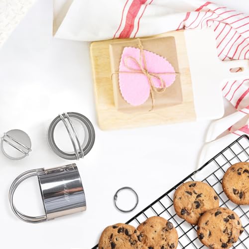 ALL-TOP ALLTOP Round Biscuit Cutters with Handle, Stainless Steel Baking Essential Tool for Effortless Circle Cookie Shaping,Pastry,Cake Decoration Creation–Precise Cut for Dumpling,Scone, Donut-5 Pcs - Image 5